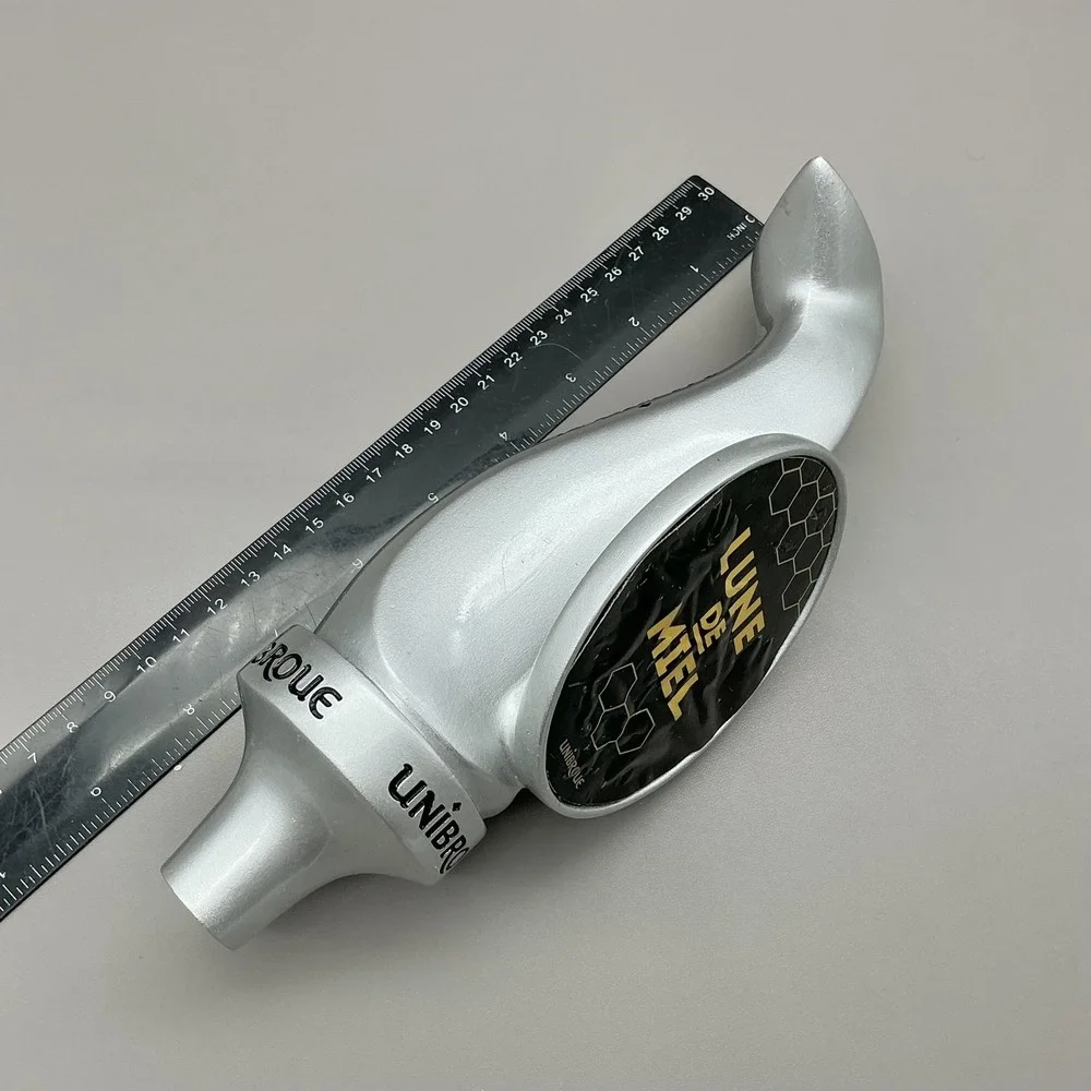 Unibroue Lune De Miel Beer Tap Handle Silver Tone Bar Decor Fish Collectible
